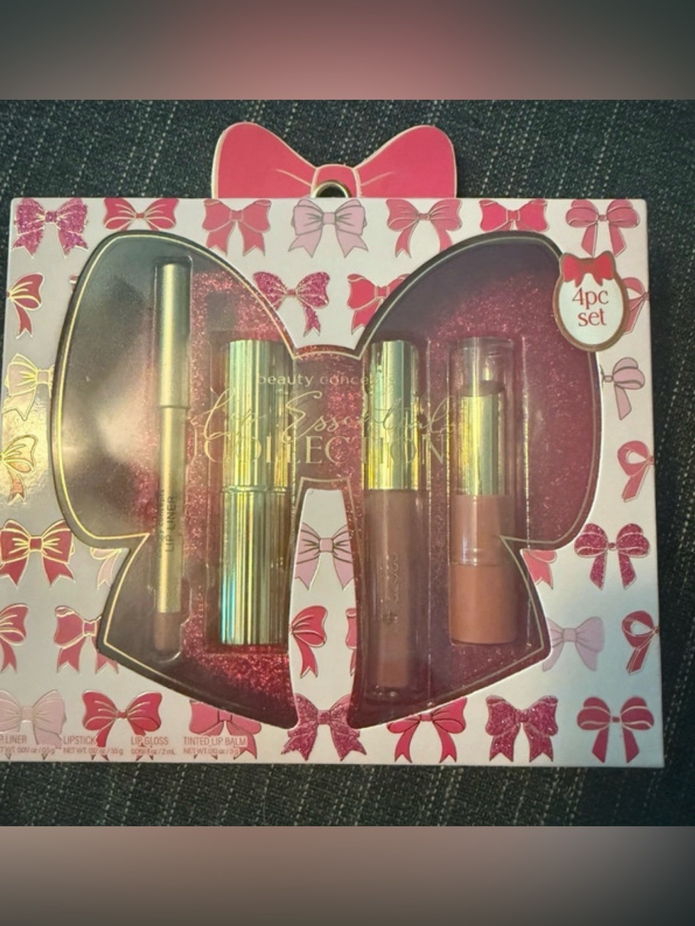 Beauty Concepts Lip Essentials Collection 4-piece lip cosmetics gift set
